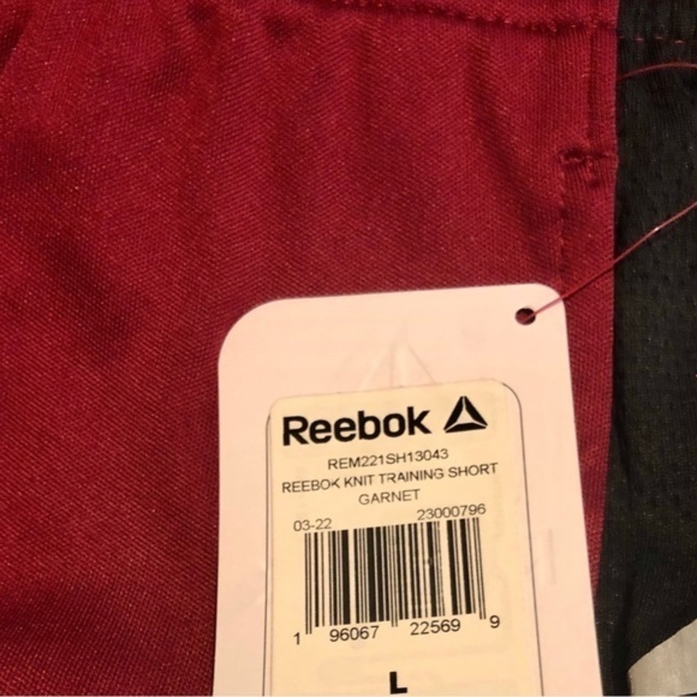 💠Reebok Amped Slim Polyester Garnet Training Basketball Shorts - Picture 5 of 13